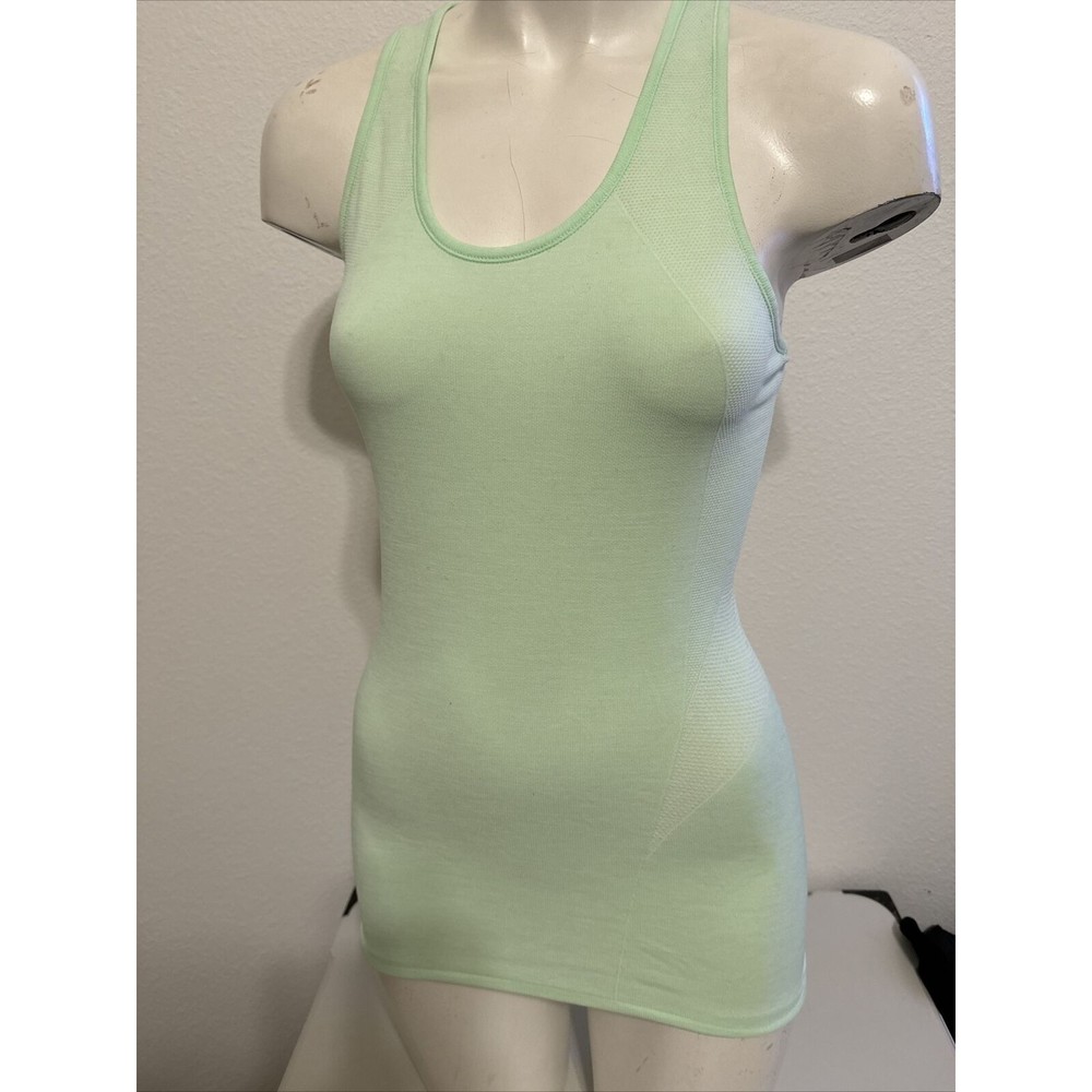 Sweaty Betty Shirt Mint Green Yoga‎ Racerback Ribbed Mesh Tank Top XS
